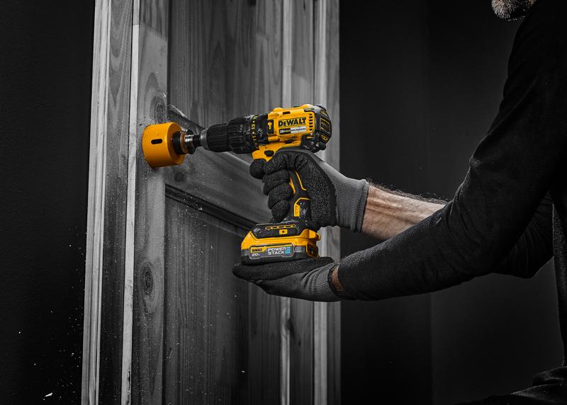 Drilling a hole in the door